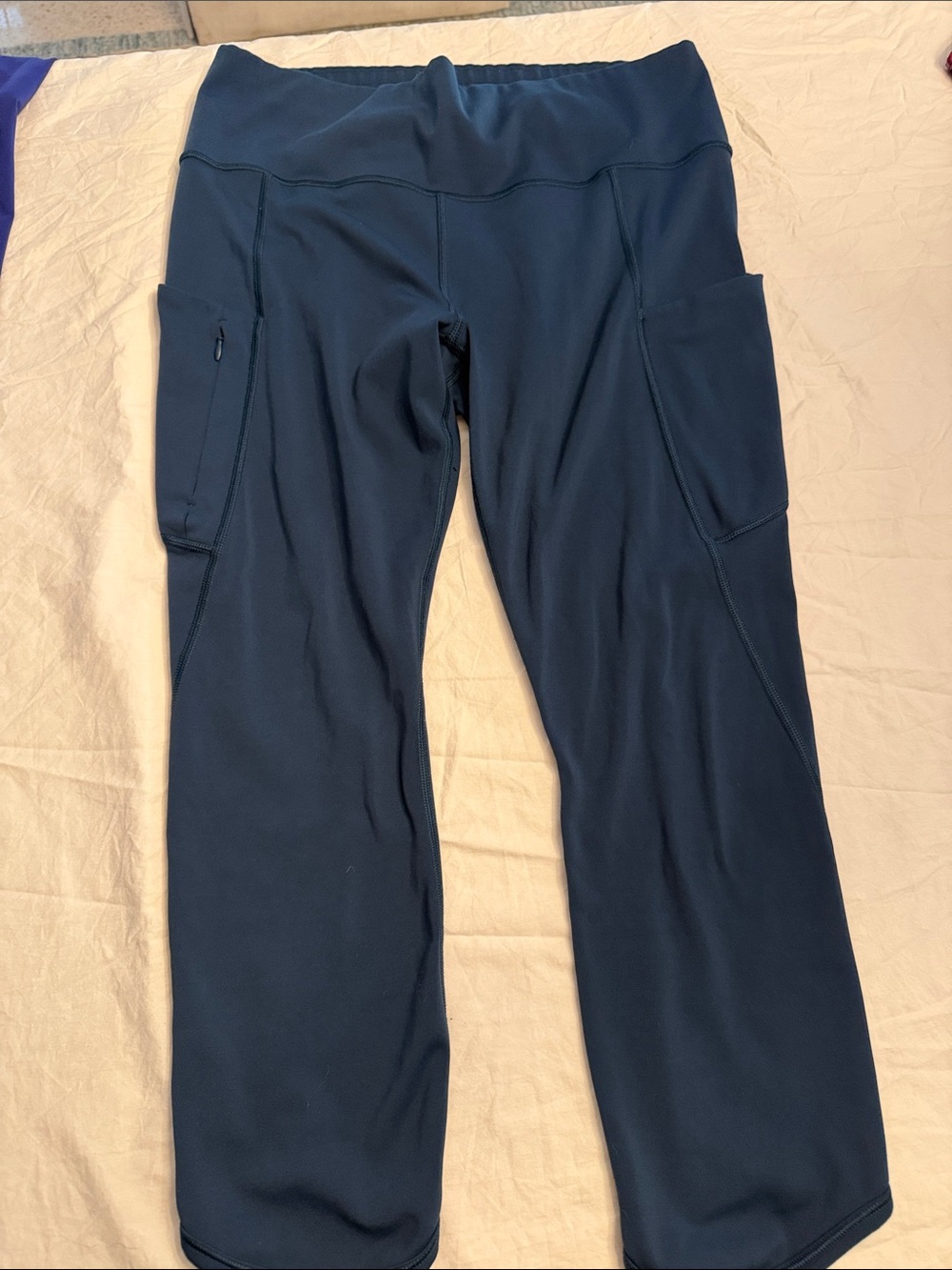 Athleta Dark Teal Blue 7/8 Pocket Leggings